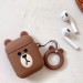 Фото Силиконовый футляр Cartoons&Heroes для наушников AirPods 1/2 + кольцо (Мишка) на vchehle.ua