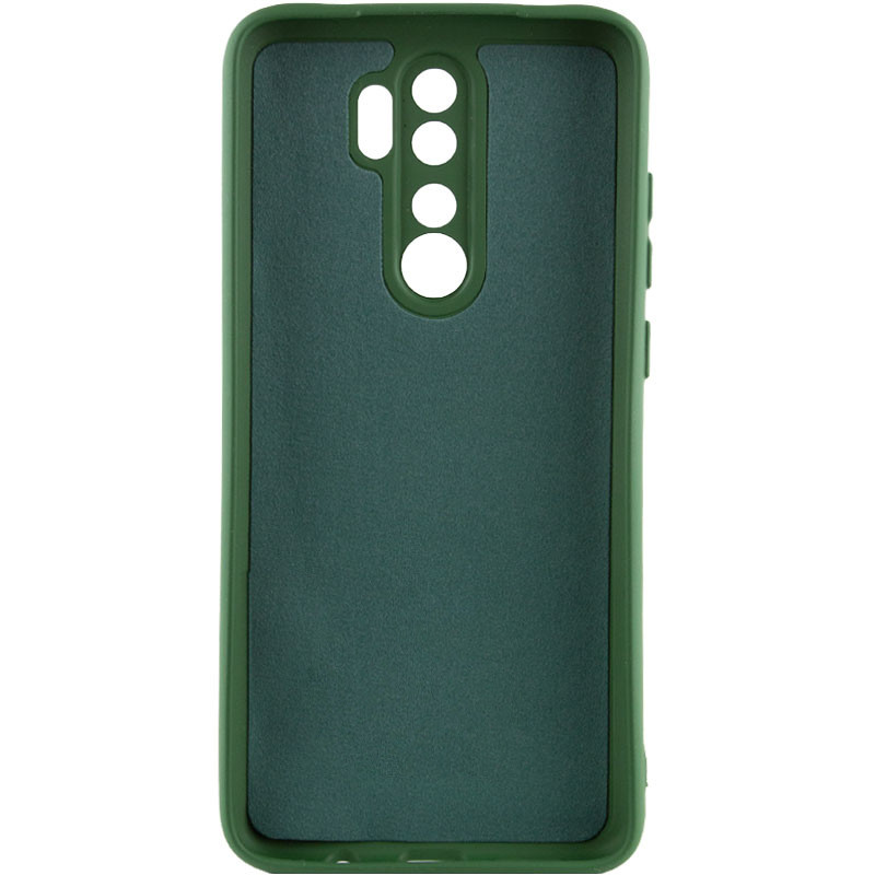 Фото Чехол TPU GETMAN Liquid Silk Full Camera для Xiaomi Redmi 9 (Зеленый / Dark green) на vchehle.ua