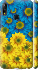 Чохол Жовто-блакитні квіти на Asus Zenfone Max Pro M2 ZB631KL