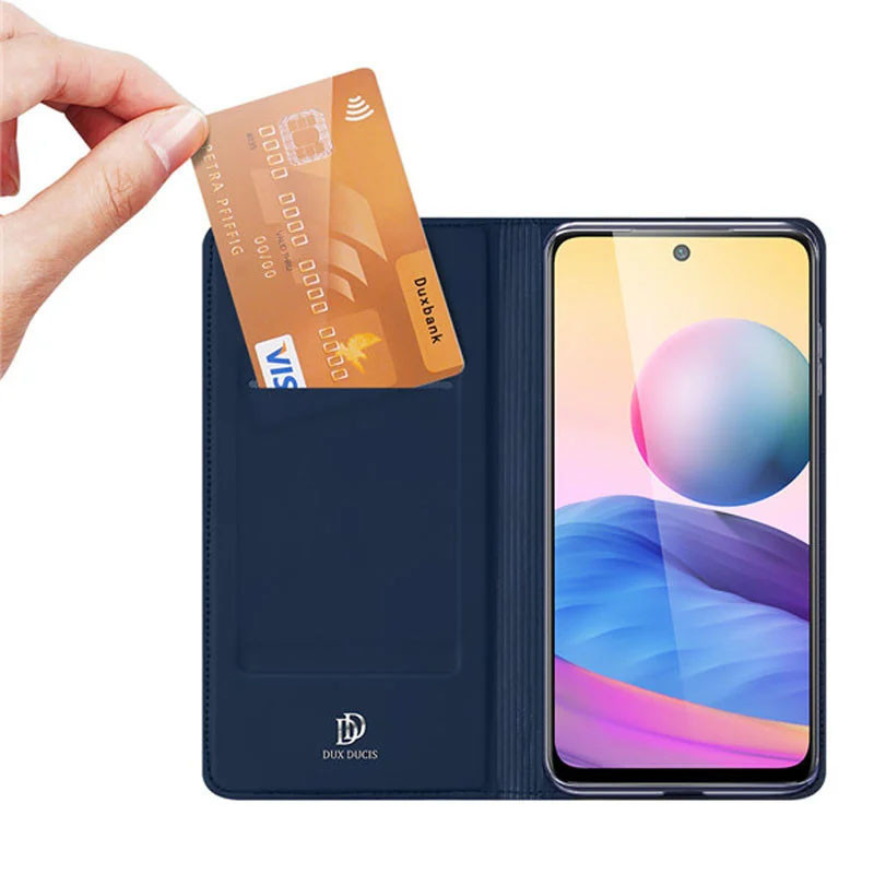 Фото Чехол-книжка Dux Ducis с карманом для визиток для Samsung Galaxy A03 Core (Синий) в магазине vchehle.ua