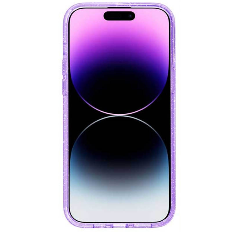 Фото Чохол TPU Galaxy Sparkle (MagFit) на Apple iPhone 16 (6.1") (Purple+Glitter) на vchehle.ua