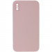 Silicone Case Square Full Camera Protective (AA) NOLOGO для Apple iPhone X / XS (5.8") (Розовый / Pink Sand)