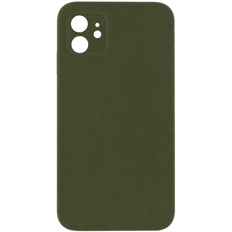 Silicone Case Square Full Camera Protective (AA) NOLOGO на Apple iPhone 11 (6.1") (Зелений / Cyprus Green)