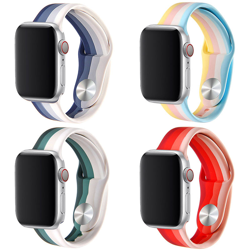 Силиконовый ремешок Rainbow для Apple Watch 38/40/41/42mm