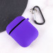 Фото Силиконовый футляр с микрофиброй для наушников Airpods 1/2 (Фиолетовый / Ultra Violet) в магазине vchehle.ua