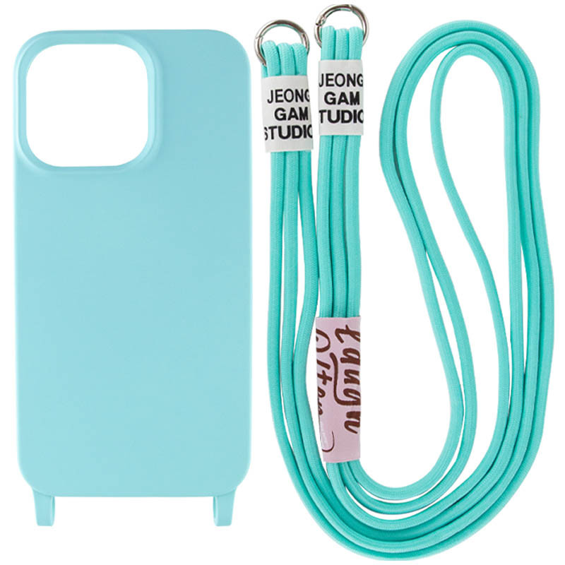 

Чехол Cord case c длинным цветным ремешком для Apple iPhone 11 (6.1") (Бирюзовый / Marine Green) 1409016