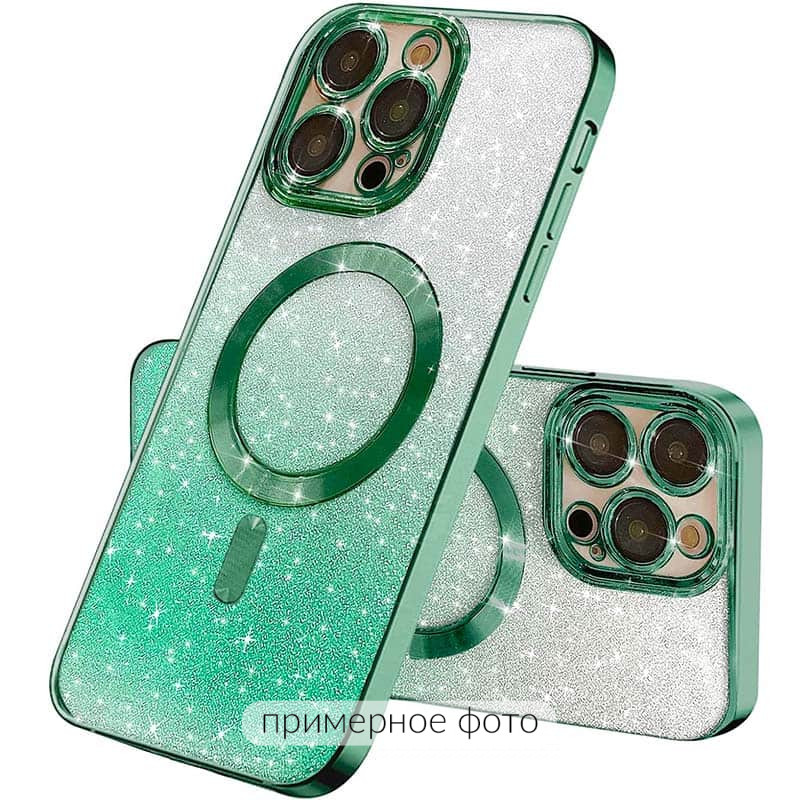 TPU чехол Delight case with Magnetic Safe с защитными линзами на камеру для Apple iPhone 16 Plus (6.7") (Зеленый / Emerald)