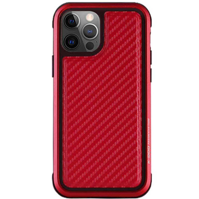 Чохол PC+TPU+Metal K-DOO MARS Series на Apple iPhone 13 Pro (6.1") (Carbon Red)