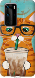 Чехол Зеленоглазый кот в очках для Huawei P40 Pro Plus