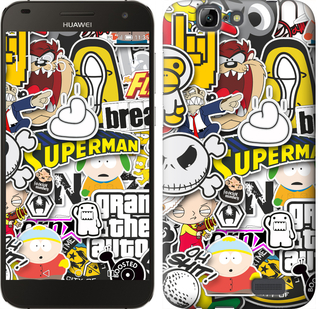 

Чехол Popular logos для Huawei Ascend G7 628133