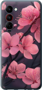Чохол Пурпурна сакура на Tecno Camon 18 Premier