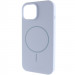 Чохол Silicone Case Full Protective (AA) NO LOGO with Magnetic Safe на Apple iPhone 12 Pro Max (6.7") (Блакитний / Lilac Blue)