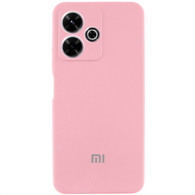 Чохол Silicone Cover Lakshmi Full Camera (AAA) with Logo на Xiaomi Redmi 13 4G / Poco M6 4G (Рожевий / Light pink)