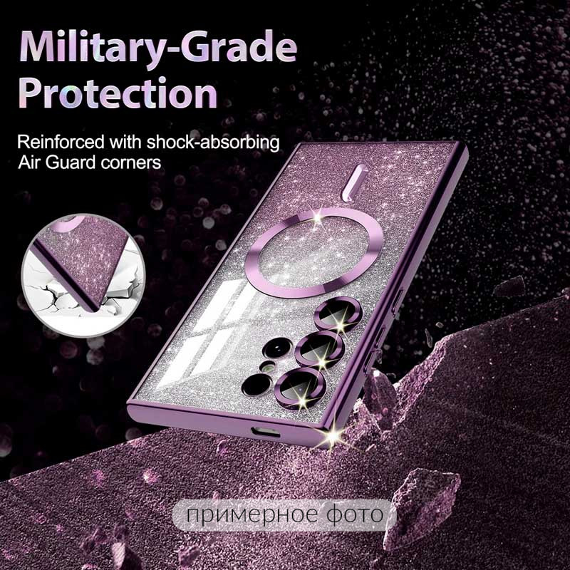 Фото TPU чохол Delight case with Magnetic Safe з захисними лінзами на камеру на Samsung Galaxy S21 (Фіолетовий / Deep Purple) в маназині vchehle.ua