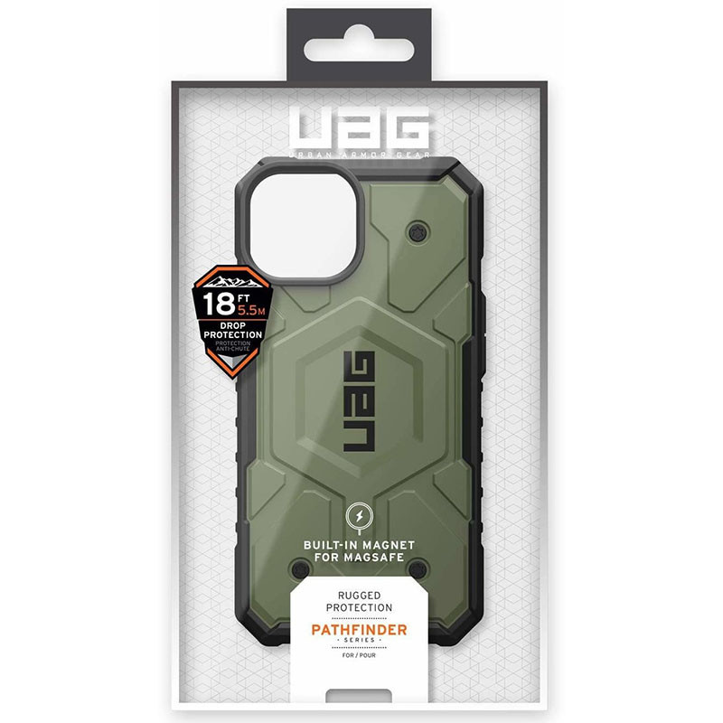 Замовити Ударопрочный чехол UAG Pathfinder with MagSafe для Apple iPhone 14 (6.1") (Зелений) на vchehle.ua