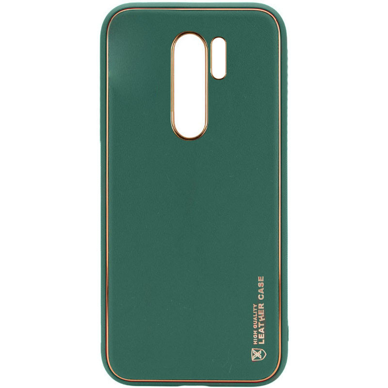 Кожаный чехол Xshield для Xiaomi Redmi Note 8 Pro (Зеленый / Army green)