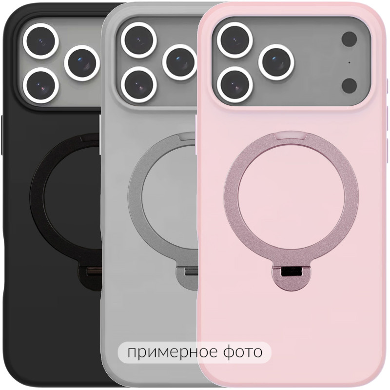 TPU+PC чохол Metal Buttons with Magnetic Safe Colorful HQ Ring для Apple iPhone 17 (6.3")