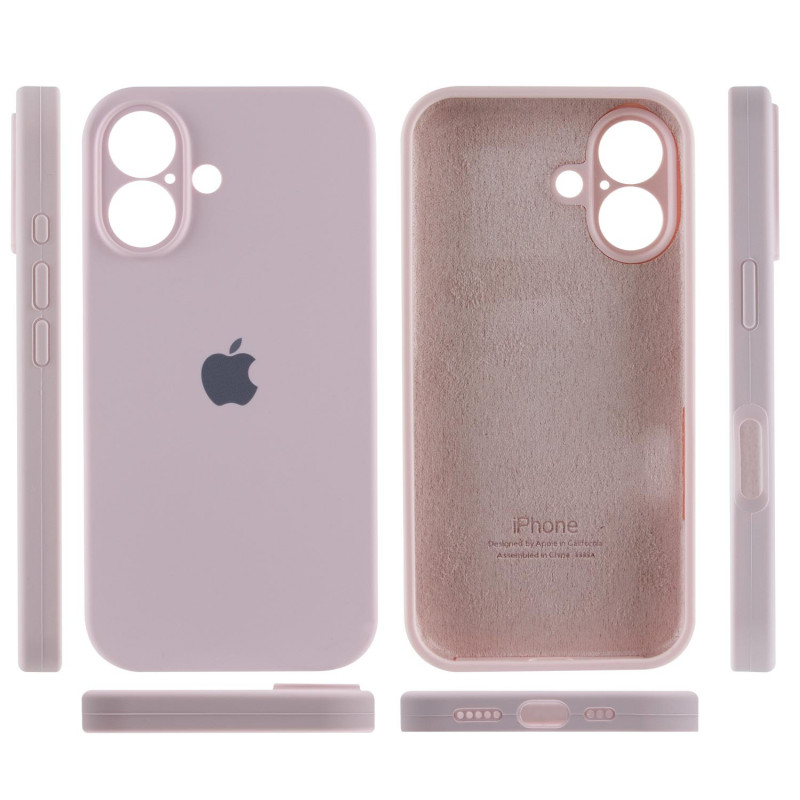 Фото Чехол Silicone Case Full Camera Protective (AA) для Apple iPhone 16 (6.1") (Розовый / Chalk Pink) в магазине vchehle.ua