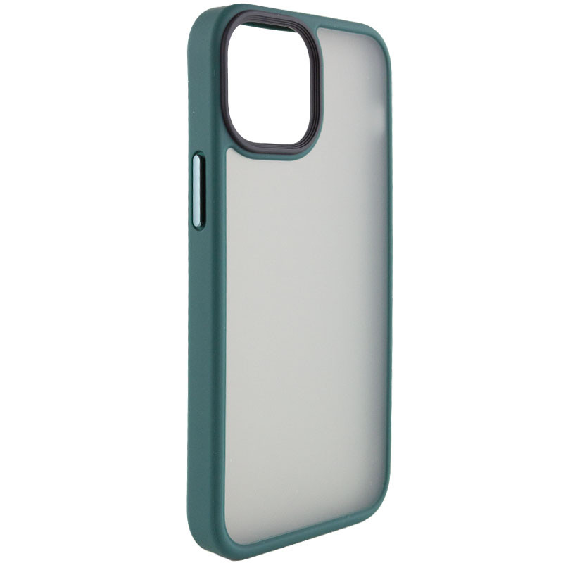 Фото TPU+PC чехол Metal Buttons для Apple iPhone 13 (6.1") (Зеленый) на vchehle.ua