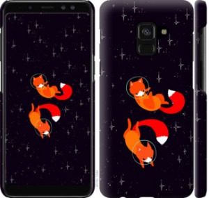 Чехол Лисички в космосе для Samsung Galaxy A8 2018 A530F