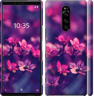 Чехол Пурпурные цветы для Sony Xperia XZ4
