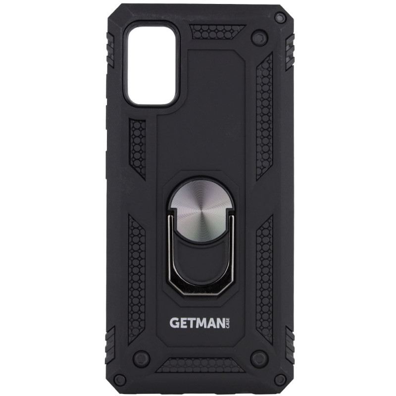 Ударостійкий чохол GETMAN Serge Ring for Magnet на Samsung Galaxy A41 (Чорний)