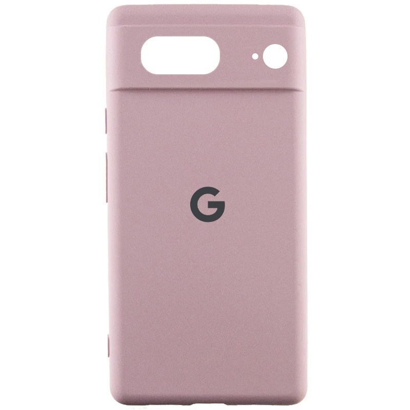 Чехол Silicone Cover Lakshmi Full Camera (AAA) with Logo для Google Pixel 8 (Розовый / Pink Sand)