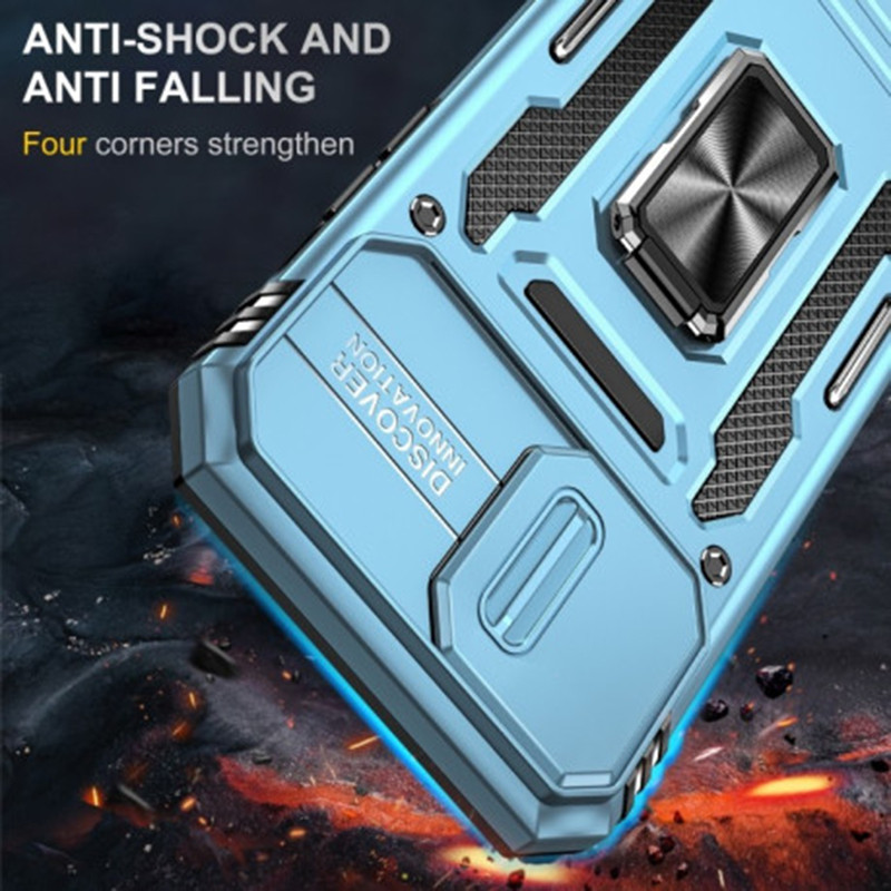 Замовити Удароміцний чохол Camshield Army Ring на Apple iPhone 14 Pro Max (6.7") (Блакитний / Light Blue) на vchehle.ua
