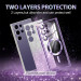 Фото TPU чехол Delight case with Magnetic Safe с защитными линзами на камеру для Samsung Galaxy S21 FE (Фиолетовый / Purple) на vchehle.ua
