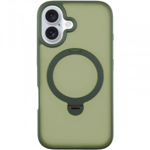 TPU+PC чехол Metal Buttons with Magnetic Safe Colorful HQ Ring для Apple iPhone 16 (6.1")