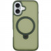 TPU+PC чехол Metal Buttons with Magnetic Safe Colorful HQ Ring для Apple iPhone 16 (6.1") (Green)