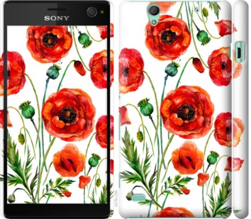 

Чехол Нарисованные маки для Sony Xperia C4 E5333 744017