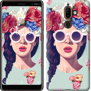 

Чехол Девушка с цветами для Nokia 7 Plus 607933