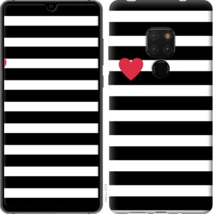 

Чехол Черно-белые полосы для Huawei Mate 20 752097