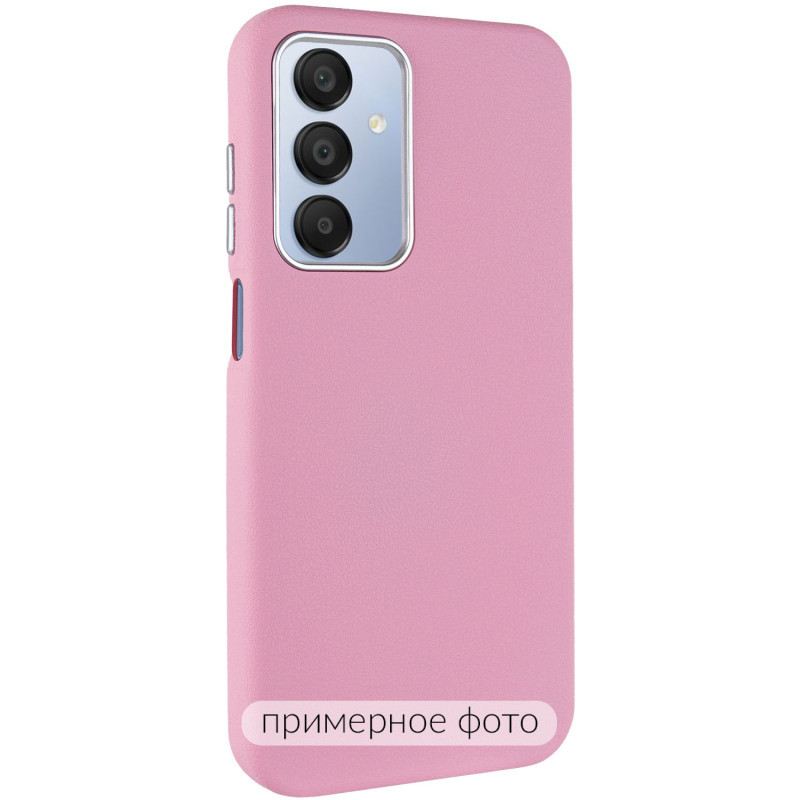 Шкіряний чохол Leather Case Metal Buttons на Samsung Galaxy A06 (Light Pink)