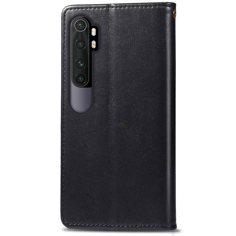 Фото Кожаный чехол книжка GETMAN Gallant (PU) для Xiaomi Mi Note 10 Lite (Черный) на vchehle.ua