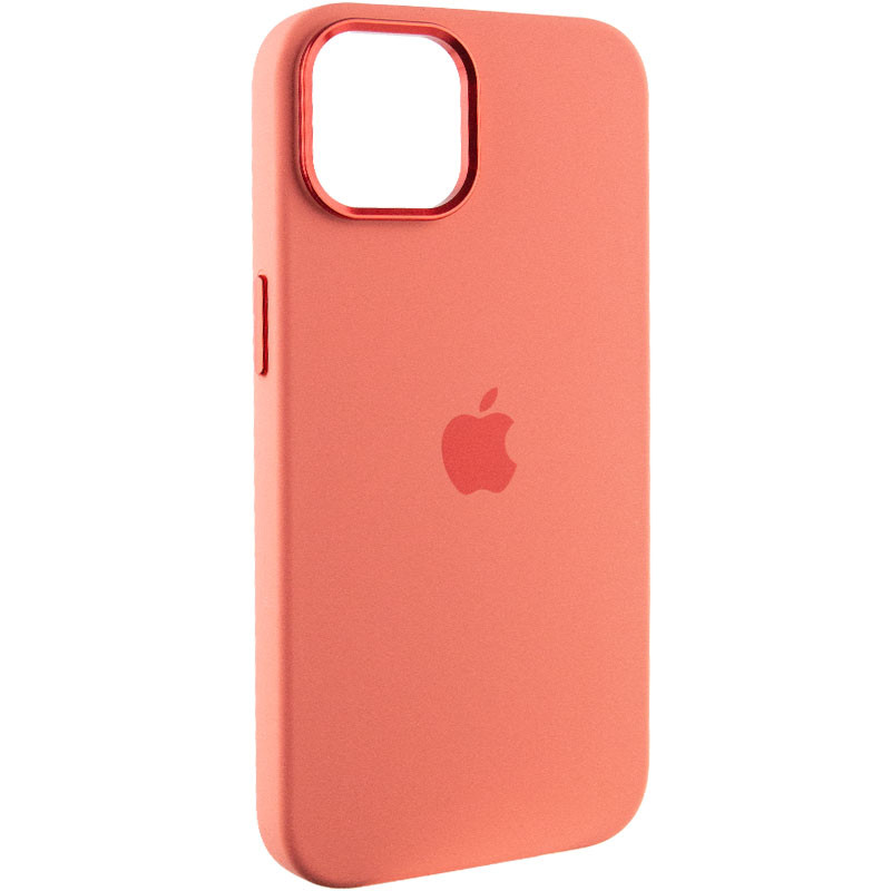 Чохол Silicone Case Metal Buttons (AA) на Apple iPhone 12 Pro / 12 (6.1") (Рожевий / Pink Pomelo)