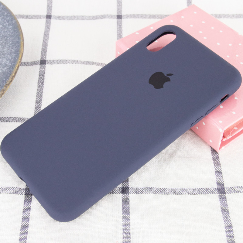 Фото Чехол Silicone Case Full Protective (AA) для Apple iPhone XR (6.1") (Темный Синий / Midnight Blue) на vchehle.ua