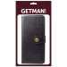 Шкіряний чохол-книжка GETMAN Gallant (PU) для Samsung Galaxy S21 FE (Чорний) в магазині vchehle.ua