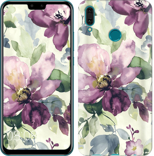 

Чохол Квіти аквареллю на Huawei Y9 2019 688698