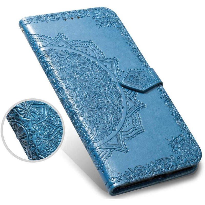 Шкіряний чохол-книжка Art Case з візитницею на Samsung Galaxy A70 (A705F) (Синій) в магазині vchehle.ua