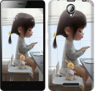 

Чехол Милая девочка с зайчиком для Lenovo A5000 636529