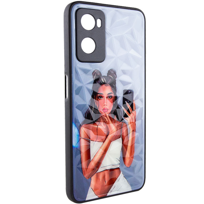 TPU+PC чохол Prisma Ladies на Oppo A57s / A77s (Black in White)