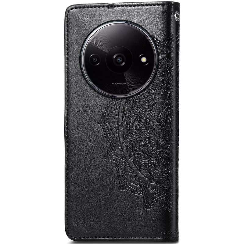 Фото Кожаный чехол-книжка Art Case с визитницей для Xiaomi Redmi A3 (Черный) на vchehle.ua