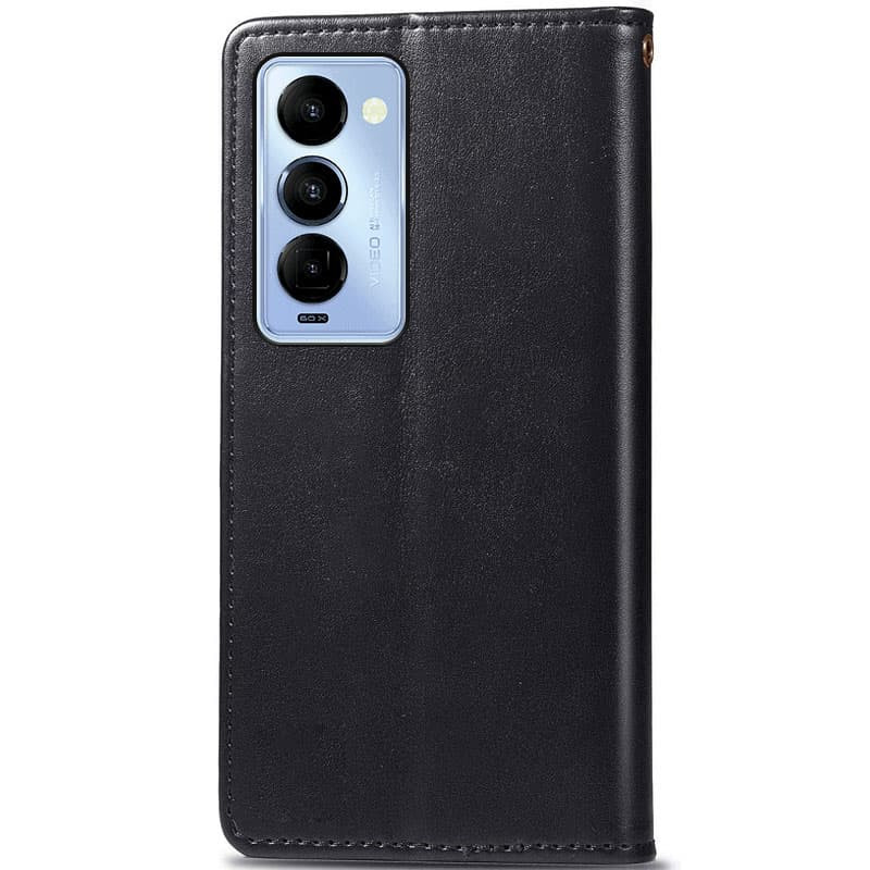 Фото Кожаный чехол-книжка GETMAN Gallant (PU) для TECNO Camon 18 / 18P (Черный) на vchehle.ua