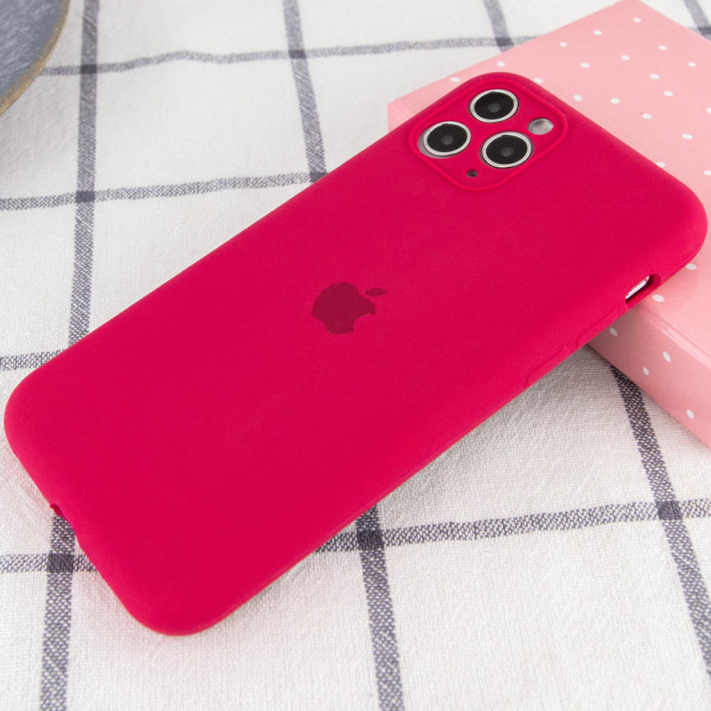 Фото Чехол Silicone Case Full Camera Protective (AA) для Apple iPhone 11 Pro (5.8") (Красный / Rose Red) на vchehle.ua