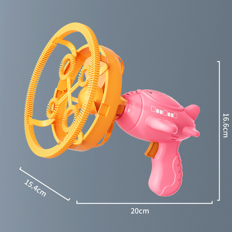 Замовити Пістолет для мильних бульбашок H035 Bubble Gun з пропелером 2in1 + bottle 250ml (Pink) на vchehle.ua