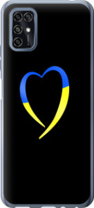 Чехол Жёлто-голубое сердце для ZTE Blade V2020 Smart