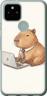 Чехол Funny Capybara CEO Working для Google Pixel 5