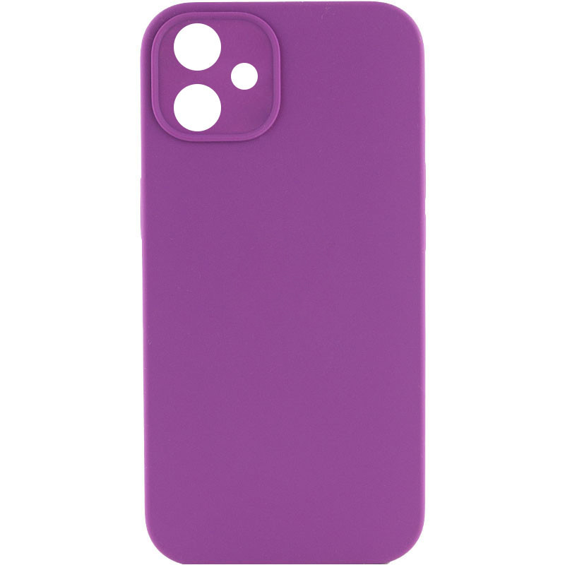 Silicone Case Square Full Camera Protective (AA) NOLOGO для Apple iPhone 11 (6.1") (Фиолетовый / Grape)